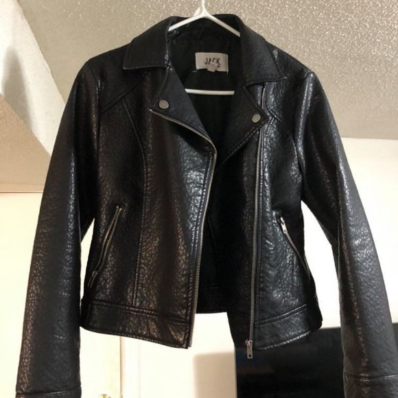 Vegan Leather Moto Jacket - Picture 2 of 7